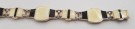 Armbånd i sølv og sort/kremgul emalje i 925 S av Hjortdahl thumbnail