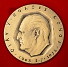 Kong Olav V. 1903- 1973 (70 år) sølv thumbnail