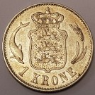 Danmark: 1 kr 1892 kv. 1/1+ thumbnail