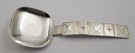 Tostrup: Syltetøyskje 12,2 cm i sølv/hvit emalje thumbnail