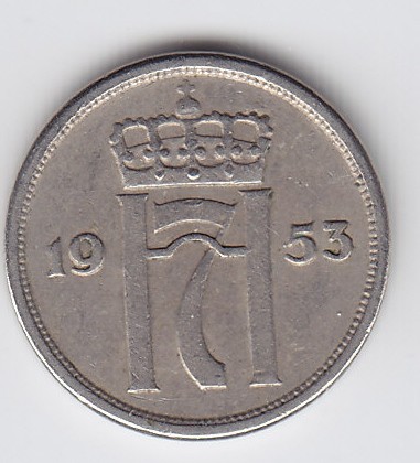 10 øre 1953 kv. 1