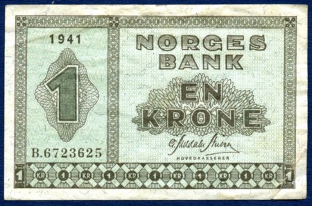 1 kr 1941 B.6723625 kv. 1/1-