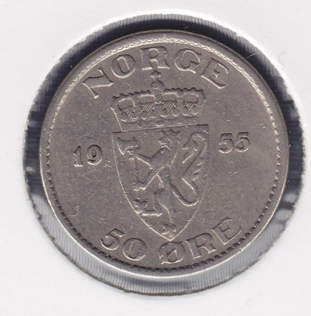 50 øre 1955 kv. 1