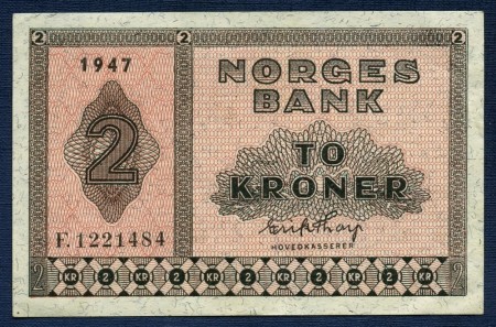 2 kr 1947 F.1221484 kv. 1+/01