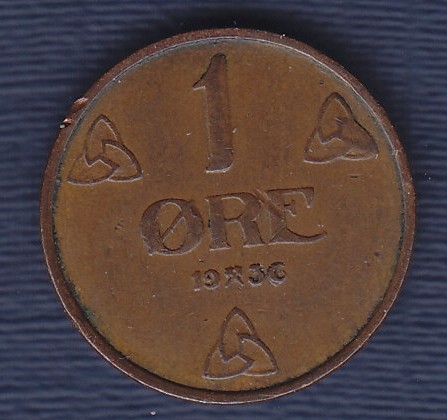 1 øre 1936 kv. 1