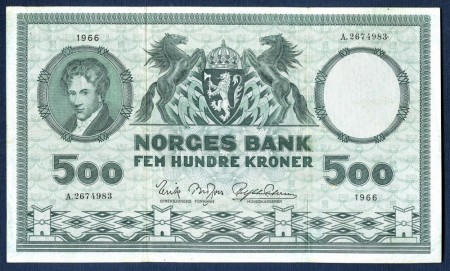 500 kr 1966 A.2674983 kv. 1-