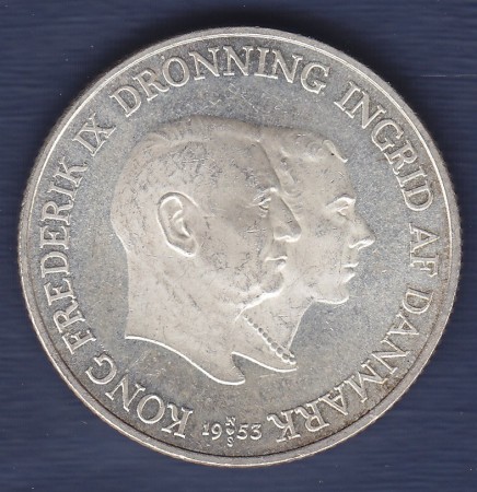 Danmark: 2 kr 1953 kv. 1+