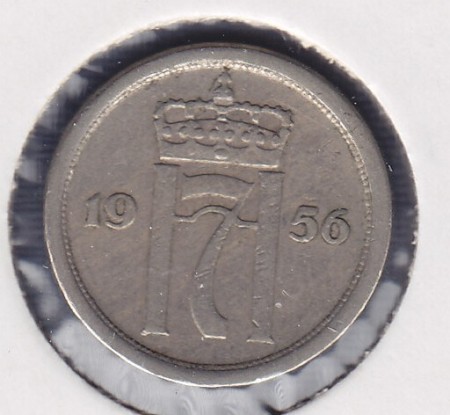 25 øre 1956 kv. 1