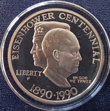 1 dollar 1990: Eisenhower 100 år (nr. 1)