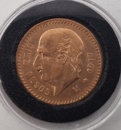 Mexico: 10 peso 1917 kv. 1
