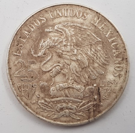 Mexico: 25 pesos 1968 