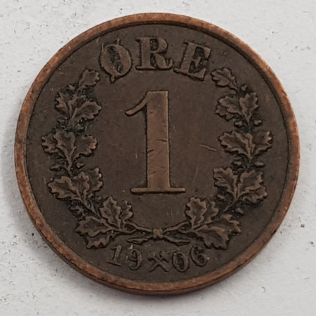 1 øre 1906 kv. 1+ (nr. 2)