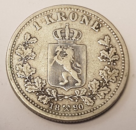 1 kr 1890 kv. svak 1