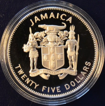 Jamaica: 25 dollar 1995