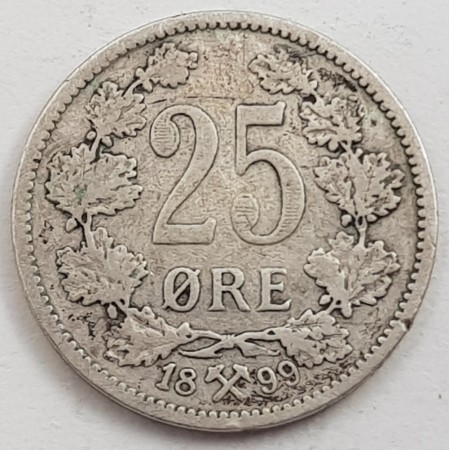 25 øre 1899 kv. 1/1-