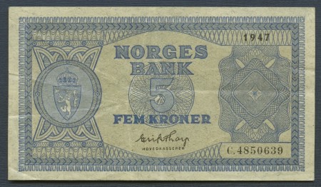 5 kr 1947 C.4850639 kv. 1/1-
