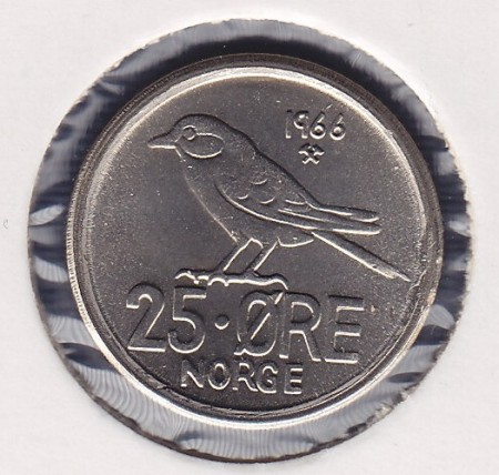 25 øre 1966 kv. 0