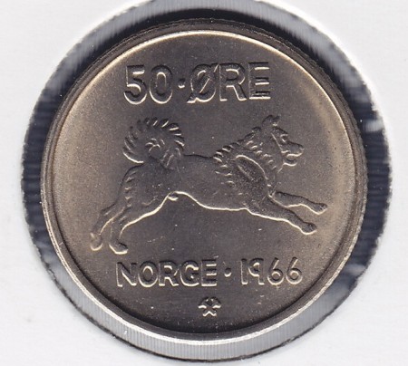 50 øre 1966 kv. 0