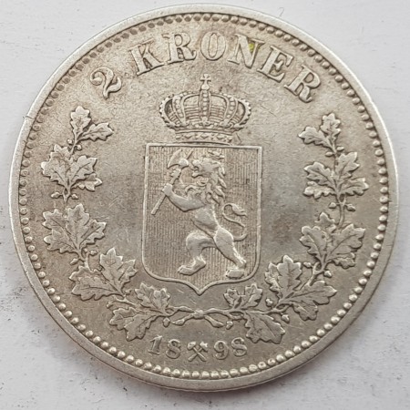 2 kroner 1898 kv. 1/1+