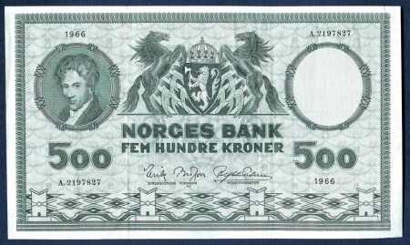 500 kr 1966 A.2197827 kv. 1/1-