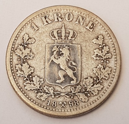 1 kr 1898 kv. svak 1