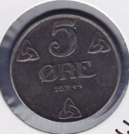 5 øre 1944 jern kv. 01 (nr. 2)