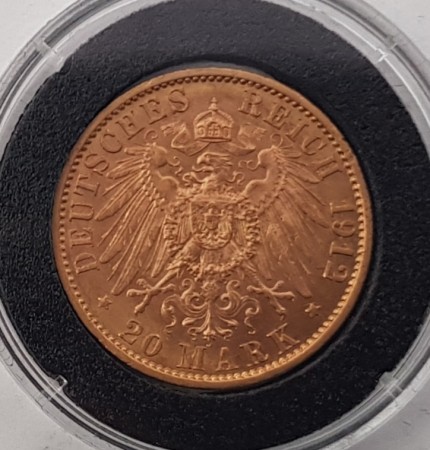 Tyskland: Preussen 20 mark 1912 kv. 1+