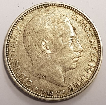 Danmark: 2 kr 1915, VPB kv. 1/1+