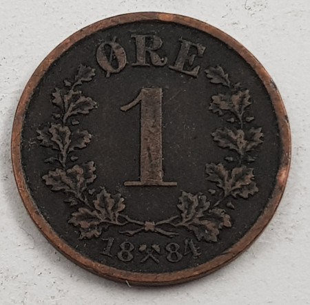 1 øre 1884 kv. 1