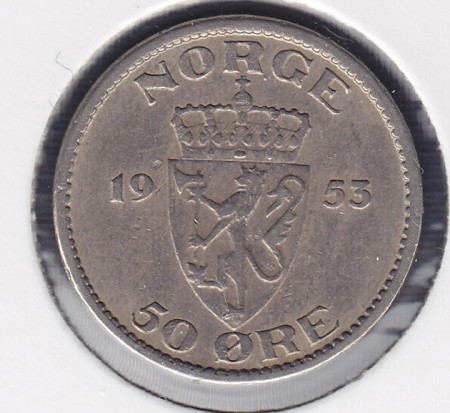 50 øre 1953 kv. 1