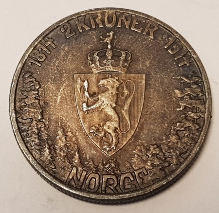 2 kr 1914 Mor Norge kv. 1/1+