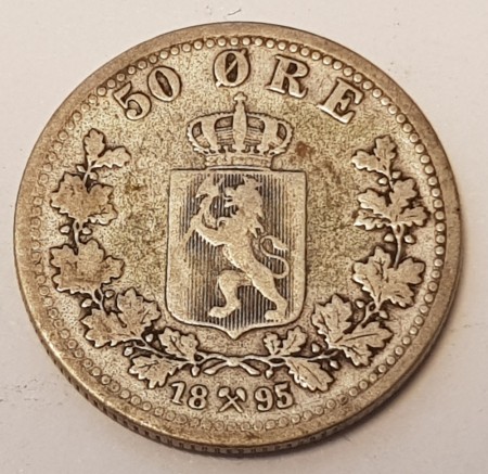 50 øre 1895 kv. 1/1-