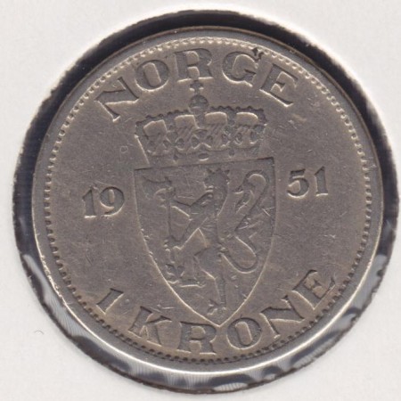1 kr 1951 kv. 1 Ny type