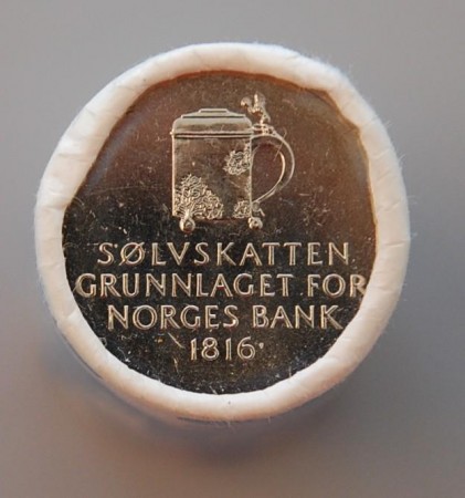 5 kr rull: NB 175 år 1991 Sølvskatten