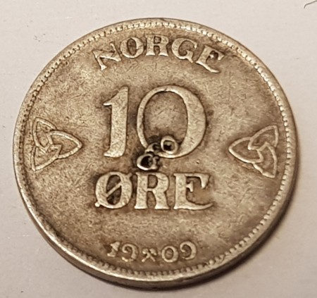10 øre 1909 kv. 1
