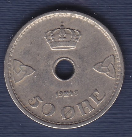 50 øre 1949 kv. 1