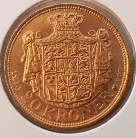 Danmark: 20 kr 1913 kv. 01