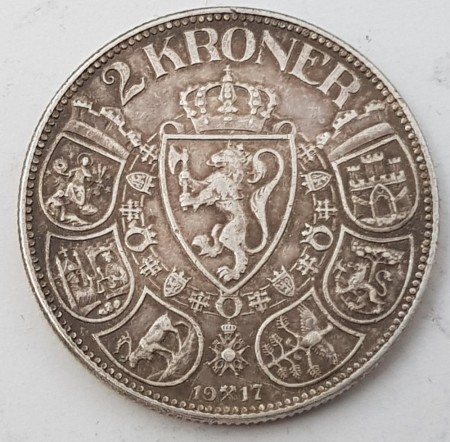 2 kr 1917 kv. 1/1+ (nr. 2)