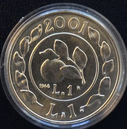 Italia: 1 lire 2001