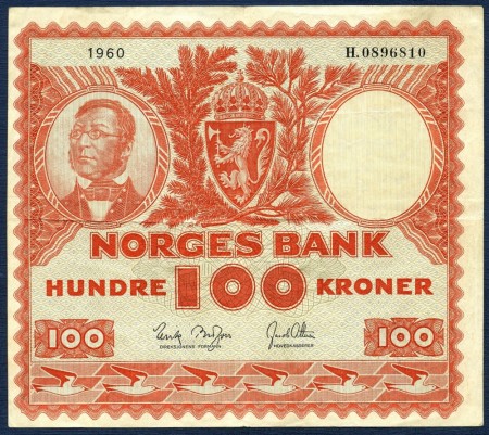 100 kr 1960 H.0896810 kv. 1-