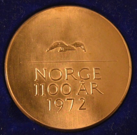Norge 1100 år 1972 i bronse 45 mm